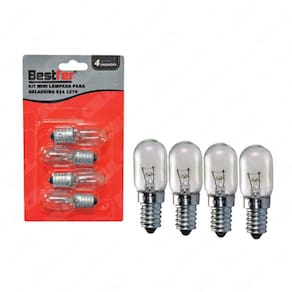 Mini Lâmpadas p/ Geladeira E14 15W Kit c/ 4 Unidades - 110V BFH1777
