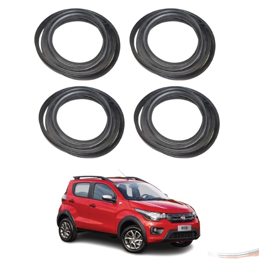 Kit Completo 4 Borracha Da Porta Com Aba Fiat Mobi Após 2016 [F103]