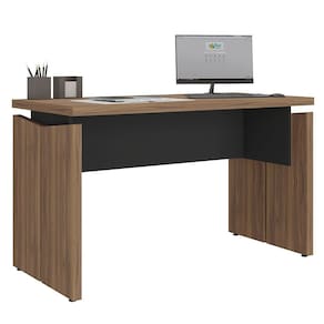 Mesa Para Escritório Home Office 125cm Corp A06 Nogal/Preto - Mpozenato