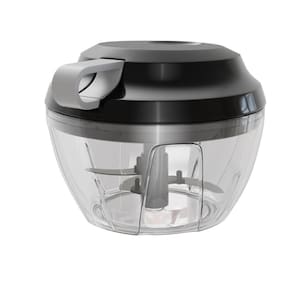 Mini Processador de Alimentos Plástico Premium Preto 13,5cm
