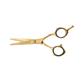 Tesoura Profissional Corte Fio Navalha 5.5 Polegadas Dourado