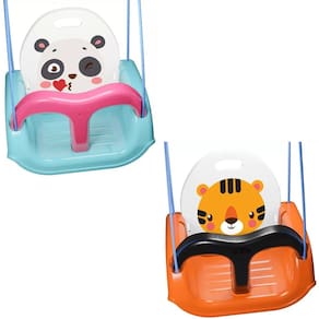 Meu Balancinho Balanço Estampado +2 Anos com Cordas Cinto de Segurança Ajustável Pais & Filhos