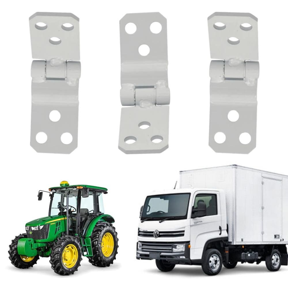 Kit 3 Dobradiças Porta Linha Agrícola Baú Cabine Uso Geral - UN / 3 [F103]