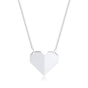 Colar Feminino Pingente Coração Heidi Em Prata 925 Legítima