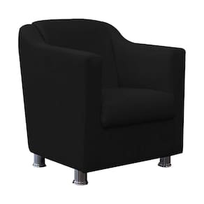 Mini Sofá Poltrona Infantil Tilinha Suede Preto - Majú Interiores