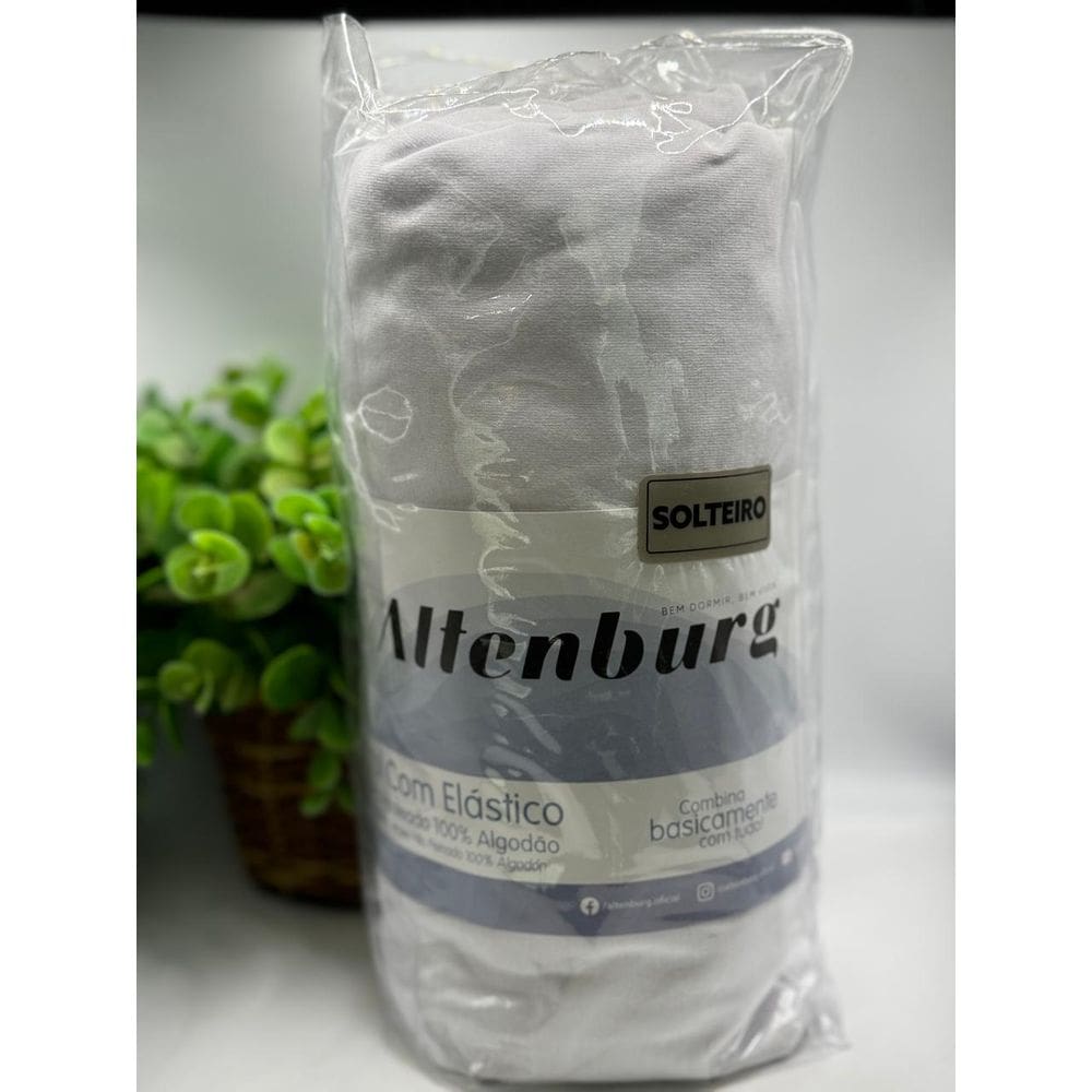 Lencol C/ Elastico Malha 100% Algodao Basica - Branco Altenburg