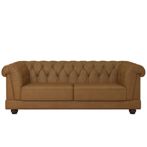 Sofá 4 Lugares Sala de Estar 274cm Otto M22 Sintético Marrom - Mpozenato