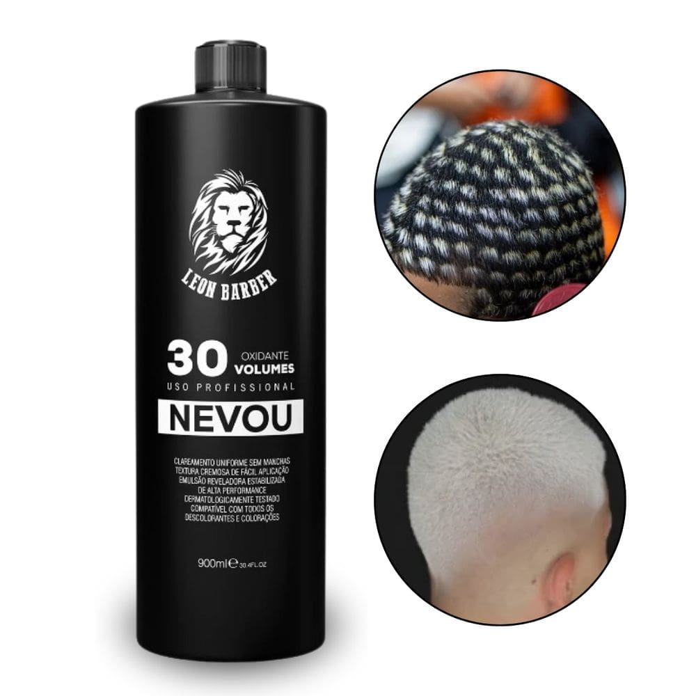 Água Oxigenada 30 Volumes 900ml Nevou Leon Barber Barbearia
