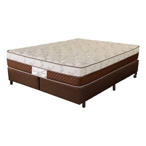 Cama Box King Size (Box + Colchão) 193x203x61 Pro Soft Bamboo Prorelax Molas Ensacadas Pillow Top Turn Free - Marrom