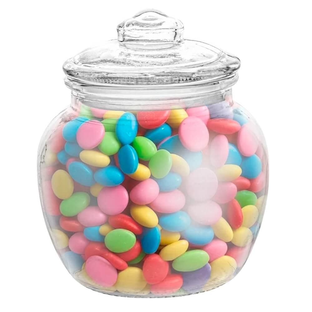 Pote de Vidro Hermético Bomboniere Transparente 620ml 1 peça - Casambiente