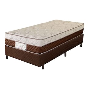 Cama Box Solteiro King (Box + Colchão) 96x203x63 Pro Soft Bamboo Prorelax Molas Ensacadas Pillow Top Turn Free - Marrom