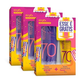 Kit 3 und Ricosol FPS 70 Corpo 180g + FPS 70 Facial 50g