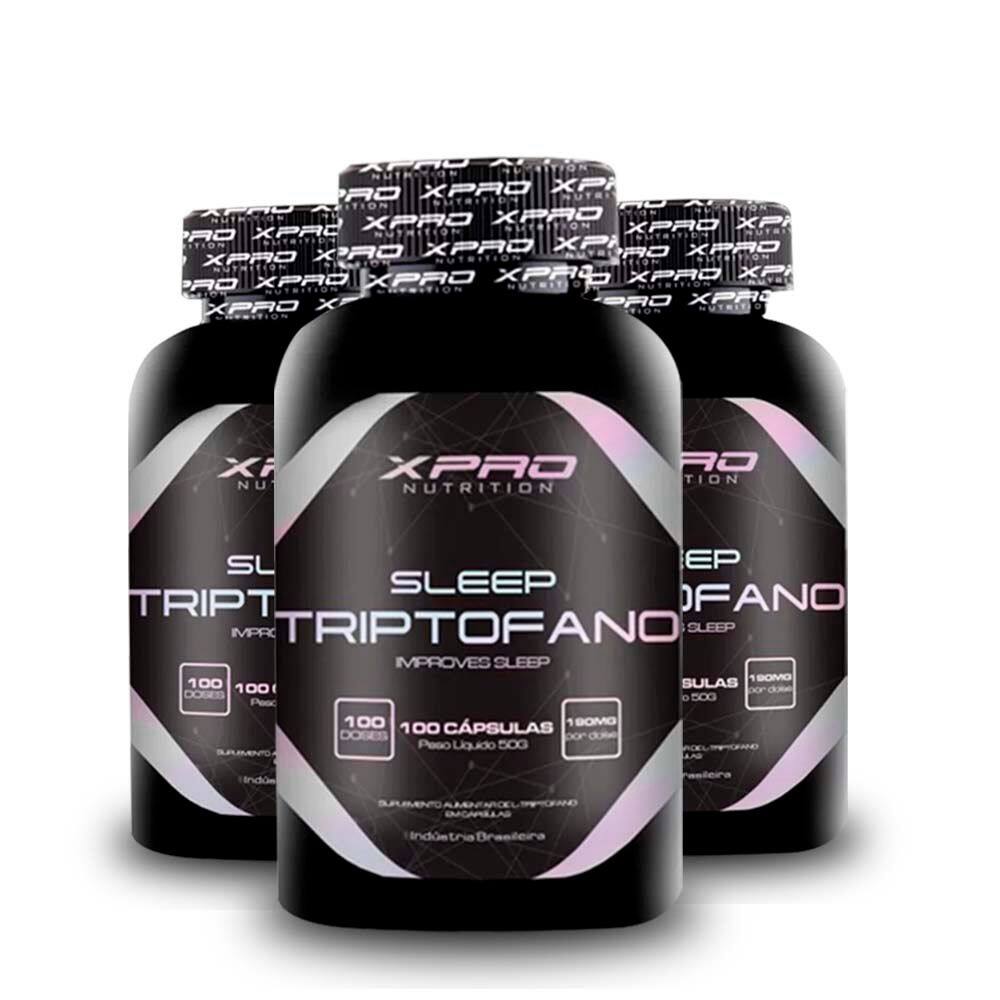 Kit 3x Triptofano Sleep Para o Sono 100 Cáps - XPRO Nutrition