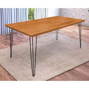 Mesa Jantar Industrial Madeira Maciça Lanna 1,60m - Imbuia