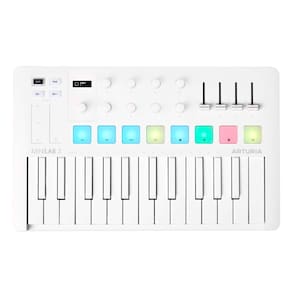 Teclado Controlador 25 Teclas USB/MIDI Arturia Minilab 3 Alpine White