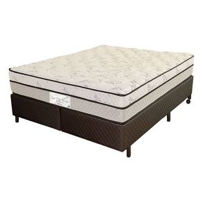 Cama Box Viúva (Box + Colchão) 128x188x63 Pro Soft Bamboo Prorelax Molas Ensacadas Pillow Top Turn Free - Cinza