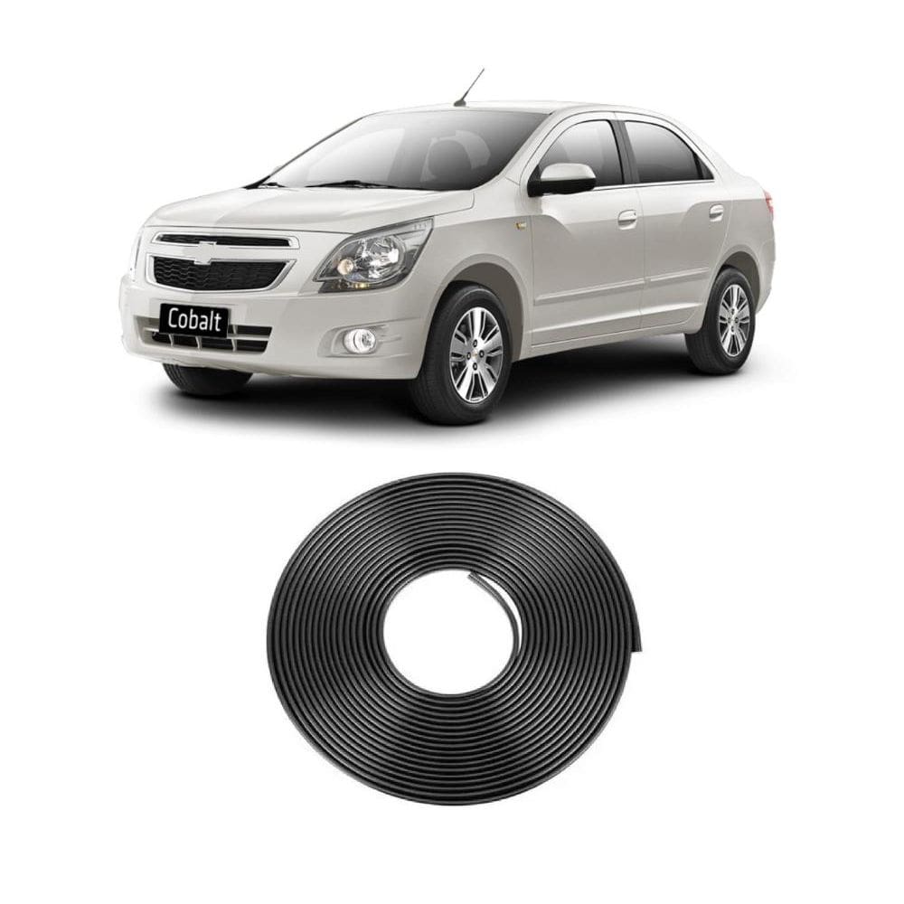 Borracha Protetora Borda Porta Preta Cobalt 4 Porta 10m 7x14 [F103]