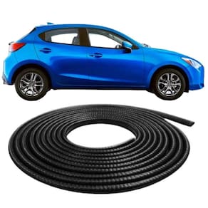 Borracha Protetora Borda Portas Carro Universal 10 M Preta [F103]