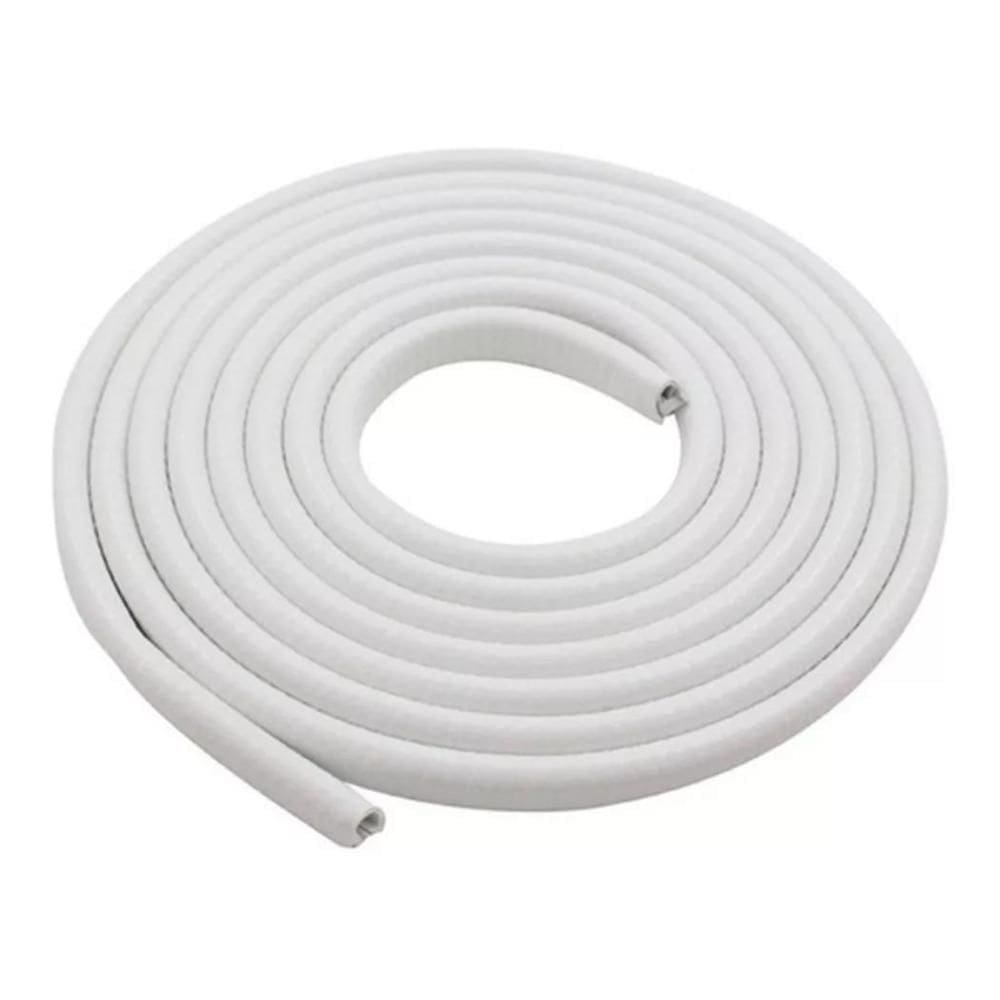 Borracha Protetora Borda Portas Carro Universal 10 M Branca [F103]