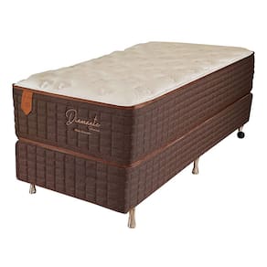 Cama Box Solteiro King (Box + Colchão) 96x203x41 Diamante Prorelax Pillow In - Marrom