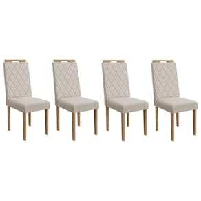 Cadeira Sala de Jantar 2CAD153EA Kit 4 Un Eucalipto/Caqui A040 - Kappesberg