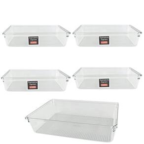 Kit 4 Organizador de Gavetas Multiuso Transparente 23x15
