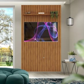 Painel Para Sala Tv Até 60 Polegadas Freijó Kenji Jm Móveis