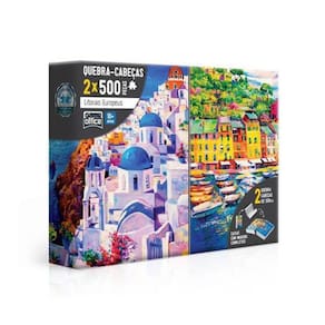 Puzzle 500 pecas litorais europeus - grecia e italia - TOYSTER