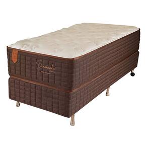 Cama Box Solteiro (Box + Colchão) 88x188x41 Diamante Prorelax Pillow In - Marrom