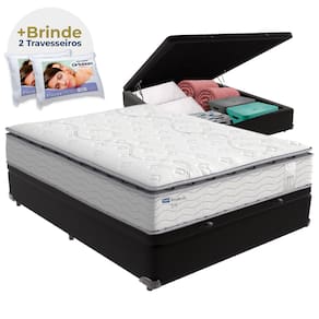 Cama Box Baú Casal e Colchão Molas Ensacadas Amsterdã Probel