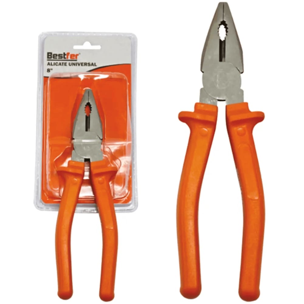 Alicate Universal 8 Polegadas Profissional Aço Carbono Polido Bestfer BFH0039