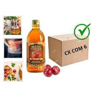6x Vinagre de Maçã Natural Montes Verdes (Garrafa Pet) 530ml