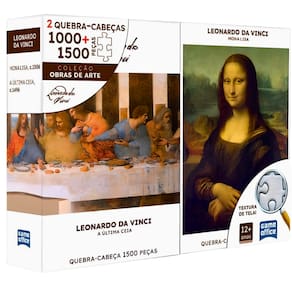 Puzzle Monalisa e A Última Ceia 1000 + 1500 Peças Toyster