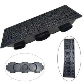 Ralo Modular 15x50 Completo Alumínio Dubai Preto Fosco e Tela