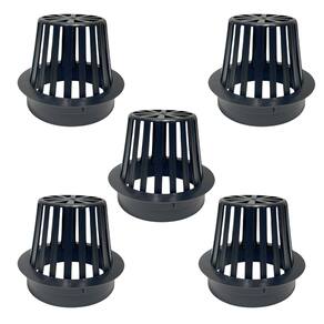 Kit 5 Abacaxi Hemisférico Ralo Anti Folhas 100mm Plástico Calha