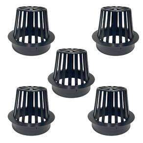 Kit 5 Abacaxi Ralo Anti Entupimento 100mm Plástico para Calhas