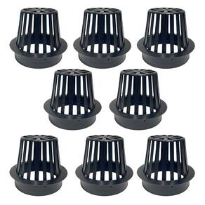 Kit 8 Abacaxi Hemisférico Ralo Anti Folhas 100mm Plástico Calha
