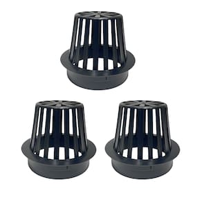 Kit 3 Abacaxi Hemisférico Ralo Anti Folhas 100mm Plástico Calha
