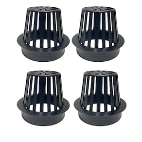 Kit 4 Abacaxi Hemisférico Ralo Anti Folhas 100mm Plástico Calha