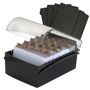 Fichário de Mesa 4x6 com Tampa Mais Kit de Divisórias