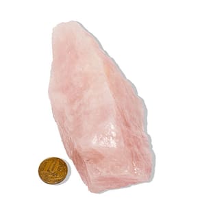 01 Cristal Rosa Pedra Bruto 400 a 500g Média 5 a 10cm Tipo B