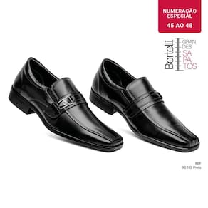 Sapato Social Masculino Metal Elástico Tamanho Especial