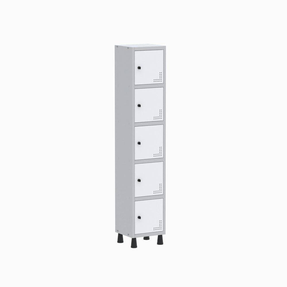 Roupeiro para Escritório Aço Light 1v 05 Portas Gr301/5 Cinza/Branco