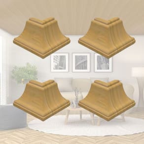 Kit 10 Caixas com 120 Peças Cantoneira Externa Pvc 25x25mm com Engate Rápido Permatti Cerejeira