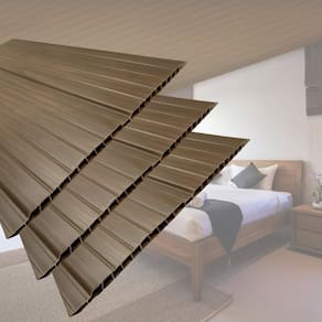 Kit 20 Caixas com 120 M² Forro de Pvc 8mm X 20cm X 3m Permatti Imbuia