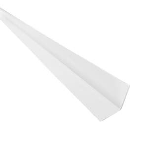 Kit 5 Caixas com 75 M Cantoneira em L Pvc Protetor de Canto 25x25mm Barra 300cm Bariri Branco Neve