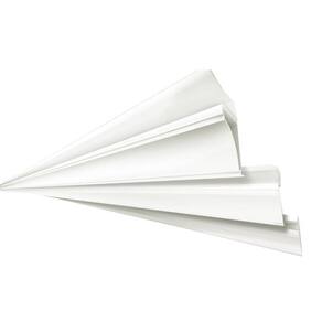 Kit 10 Caixas com 90 M Meia Cana Polifort 8mm X 38mm X 3,00m barra Branco Neve