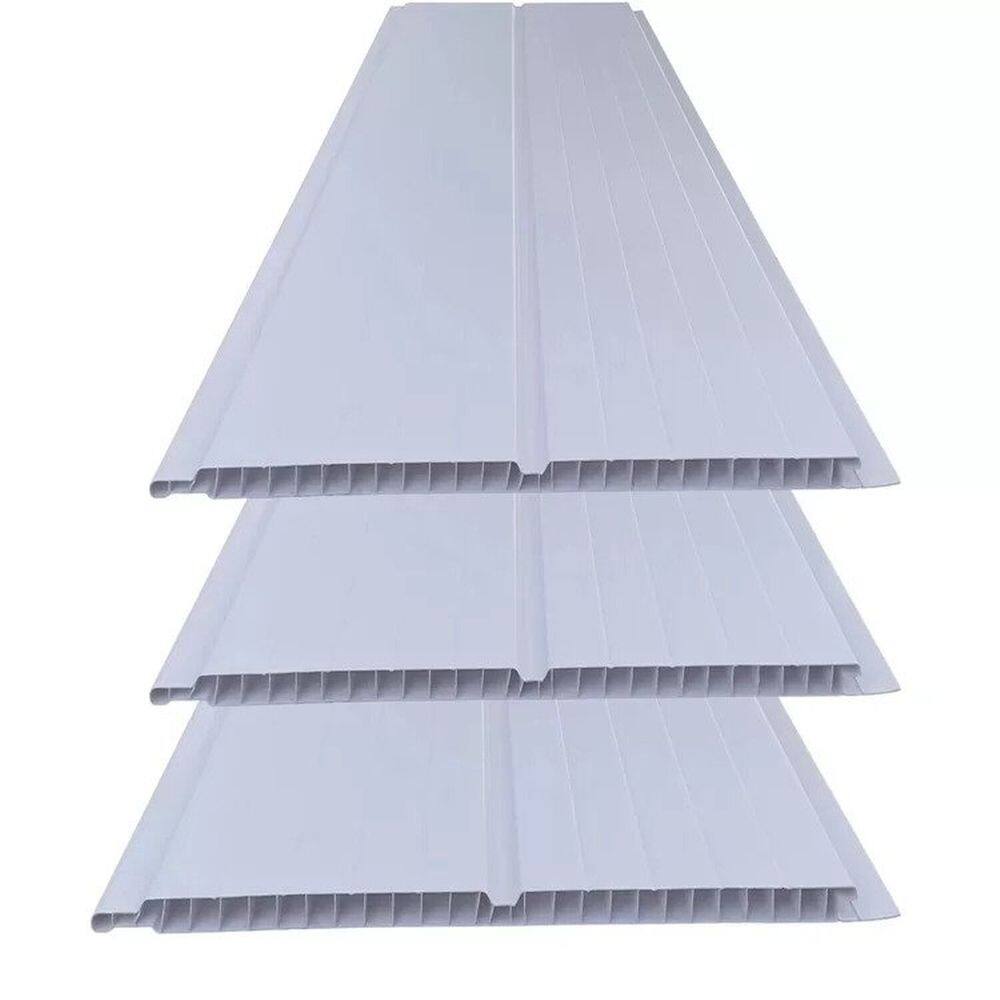 Kit 10 Caixas com 60 M² Forro de Pvc 8mm X 20 Cm X 3,00m Bariri Branco Gelo