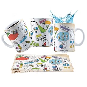 Caneca 325ml Grelo Só Fé, Hoje eu levantei da cama, tomei