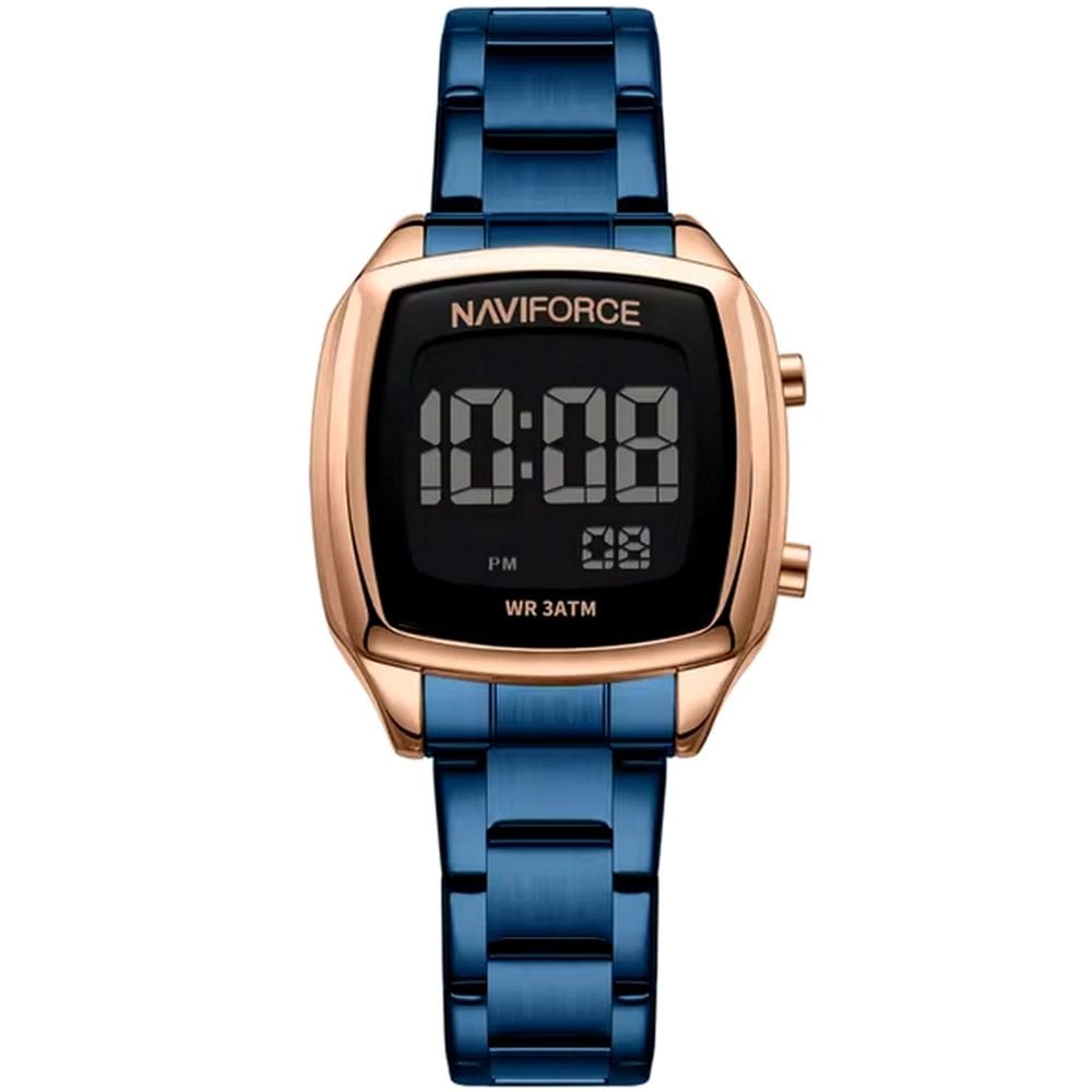 Relógio Digital Feminino em Aço Inoxidável Design Casual Fashion